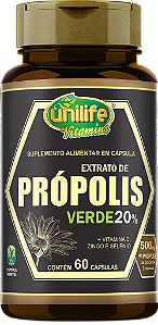 Própolis verde + Vitamina "C", zinco e selênio - 60 cáps