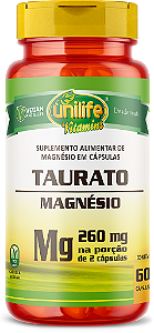 Taurato de magnésio - 60 cáps