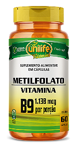 Vitamina B9 - Metilfolato - 60 cáps 350 mg