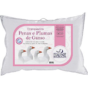 Travesseiro Daune 95% Penas e 5% Plumas de Ganso 50x70 cm