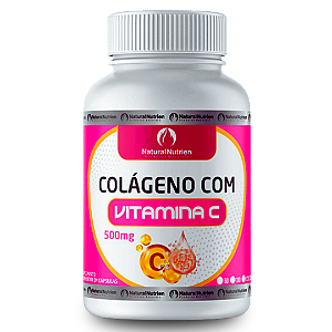 Colágeno Hidrolisado Vitamina C Pele Rugas 500mg 100 Cápsulas