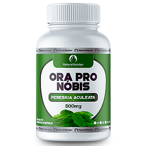 Ora Pro Nóbis Puro 500mg 100 Cápsulas Fonte de Ferro e Proteínas