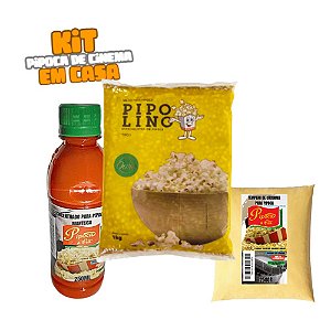 Kit 2 Premium Milho Pipoca & Cia Cinema Em Casa Cúrcuma