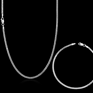 Conjunto Elo Duplo 2mm X 70cm