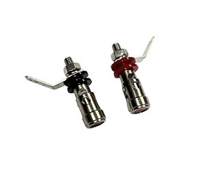 Borne 14 para Alto Falante Preto/Vermelho de Pressão