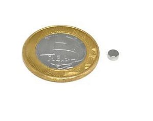 Ímã Neodímio N35 Pastilha 4x2 mm