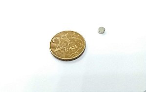 Ímã Neodímio N35 Pastilha 5x2 mm