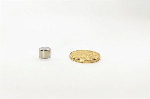 Ímã Neodímio N35 Pastilha 8x6 mm