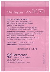 Fermento Fermentis SafLager W34/70 - 10 Unidades