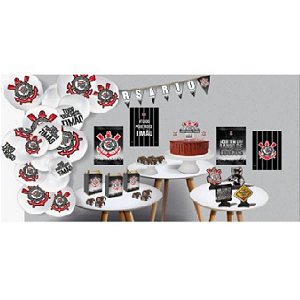 Kit Aniversário Só um bolinho Corinthians Festcolor 90 peças - Saco de  Presente, Saco Transparente, Saco Adesivado, Embalagem Trufas, Tapetinhos  para Doces, Toalha mesa plástico, Descartáveis