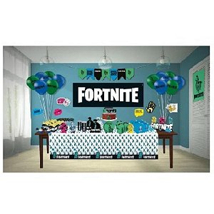 Kit Aniversário Só um Bolinho Fortnite Festcolor 90 peças