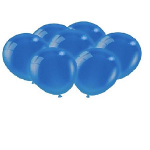Balão de 10x25 Látex Azul Escuro Metálico Festcolor 25 unidades