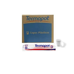 Copo Plástico Descartável Estriado Transparente Termopot - 80ml