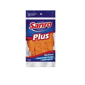 Luva de Proteção Plus Multiuso G Laranja 1 Par Sanro