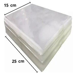 Saco Plástico Transparente Incolor 15x25  - 100 unidades