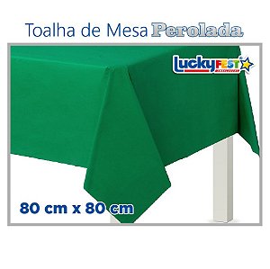 Toalha de Mesa Perolada Lisa Verde Escuro - 10 unidades - 80cm x 80cm