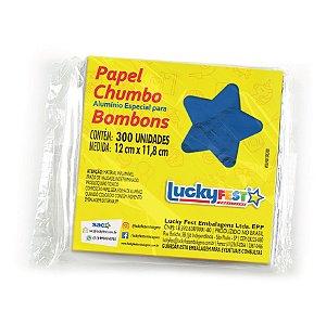 Papel Chumbo para Bombons - Azul Escuro - 12x11,8cm - 300 Folhas