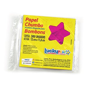 Papel Chumbo para Bombons - Pink - 12x11,8cm - 300 Folhas