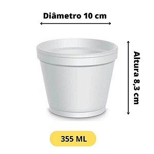 Pote de Isopor 355ml 12OZ com 1.000 unidades