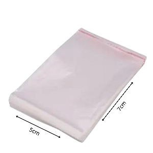Saco Adesivado Plástico Transparente C/ Aba 5x7cm C/ 500un