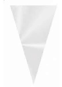 1000x Saco Plastico Cone Transparente 18x30 Espessura 0,06