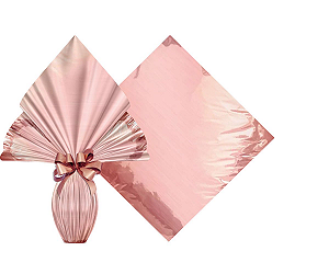 Embalagem Ovo Páscoa 39x39 Rose Gold - Ovos 350g a 500g - 25un
