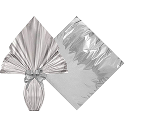Embalagem Ovo Páscoa 39x39 Prata - Ovos 350g a 500g - 25un