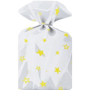 Saco Decorado Estrelas Amarelo - Medidas Variadas