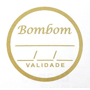 Etiqueta Adesiva Bombom Sabor e Validade - 100 unidades