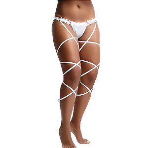 TANGA NOIVA COM PERNEIRA