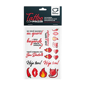 CARTELA TATTO COM PRAZER TATUAGEM PROVISORIA