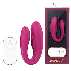 MASSAGEADOR DE CASAL COM CONTROLE REMOTO - RECARREGÁVEL - VIVIANA - RCT - S - HANDE