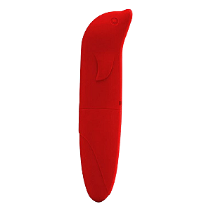 VIBRADOR SIMPLES GOLFINHO - VERMELHO