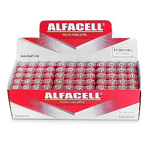 PILHA ALFACELL COMUM PQ AA 1.5V CAIXA C/ 60 UN