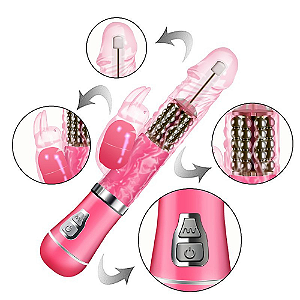 VIBRADOR ROTATIVO COM TEXTURA - RECARREGÁVEL