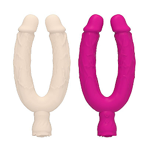 PÊNIS DUPLO COM VIBRO - ALWUP