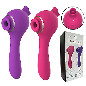 VIBRADOR DE PONTO G E CLITÓRIS COM PULSAÇÃO E LÍNGUA - TERN - ALWUP