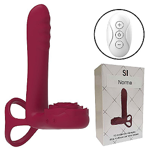 VIBRADOR PENIANO COM ANEL DUPLO - NORMA - ALWUP