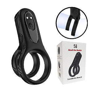 ANEL PENIANO DUPLO COM VIBRADOR - RECARREGÁVEL - ROBÔ