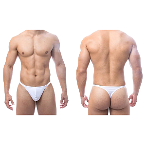 CUECA FIO DENTAL EM SUPLEX BRANCO