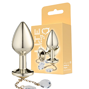 PLUG DOURADO M COM PINGENTE