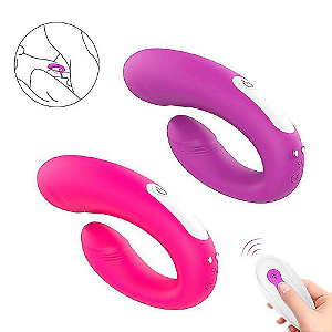 VIBRADOR DE CASAL COM CONTROLE RECARREGÁVEL - HEART SWEETY-RCT