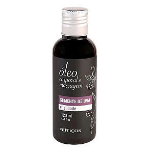 ÓLEO CORPORAL E MASSAGEM SEMENTE DE UVA VITALIDADE 120ML
