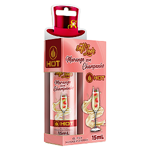 GEL HOT SABOR MORANGO COM CHAMPANHE - 15ML SOFT LOVE