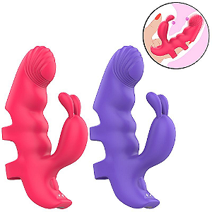 DEDEIRA COM VIBRO E ESTIMULADOR DE CLITÓRIS - SI