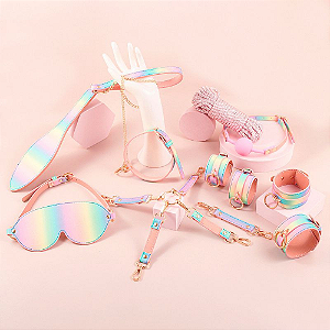 KIT SADO ERÓTICO COM 8 PEÇAS - FURTA COR