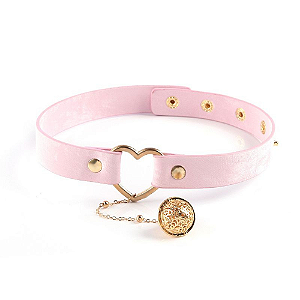 COLEIRA BONDAGE COM PINGENTE DE BOLA