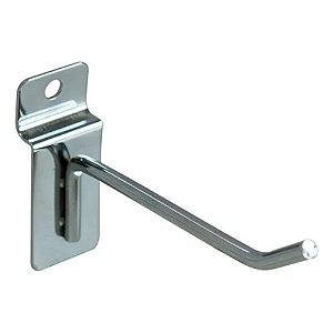 GANCHOS EXPOSITORES CROMADOS P/ CANALETADO 15CM