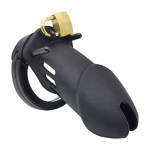 CINTO DE CASTIDADE MASCULINO EM SILICONE - 10,0 X 3,8 CM