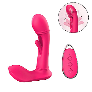 VIBRADOR DE PONTO G E CLITÓRIS COM DEDILHAR SLAP E CONTROLE REMOTO - SI
